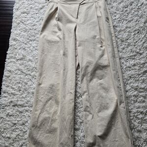 Express Cream Wide-Leg Trousers